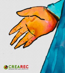 drawing hand by photoshop